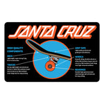 8.25in Large Screaming Hand Santa Cruz Complete Skateboard