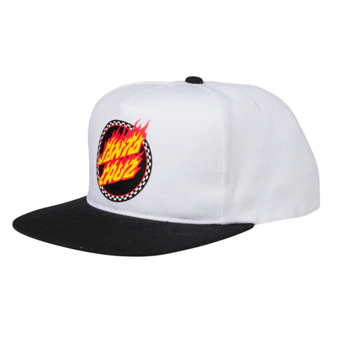 Check Ringed Flamed Dot Snapback Mid Profile Unisex Santa Cruz Hat