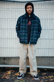 Hideout Zip Brushed Plaid Santa Cruz Mens Jacket