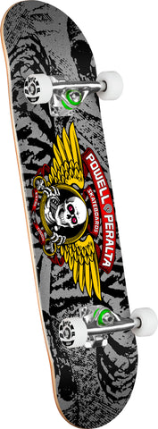 Powell Peralta Winged Ripper Birch Complete Skateboard Black/Silver - 7 x 28