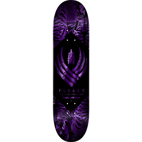 Powell Peralta Skeleton Purple Foil FLIGHT Skateboard Deck - 9.0" K26