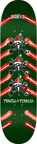 Powell Peralta Holiday '25 Rat Bones Green / Red Foil Skateboard Deck - Shape 245 - K21 - 8.75