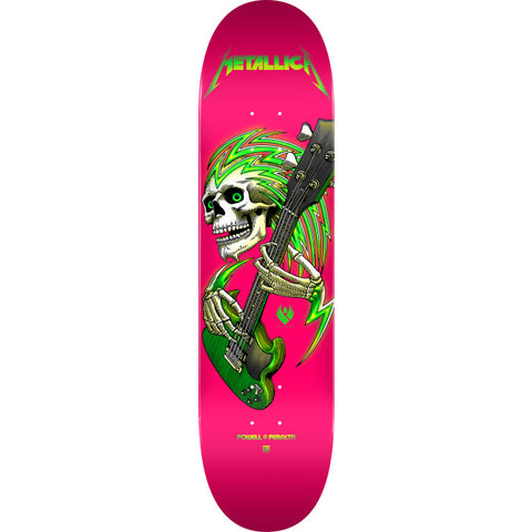 Powell Peralta Flight Metallica Collab Skateboard Deck Hot Pink - 8 x 31.45