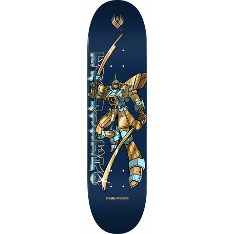 Powell Peralta Steve Caballero Gundam FLIGHT Skateboard Deck Blue / Gold Foil - Shape 244 - 8.5 x 32.08