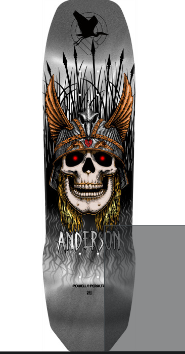 【新品】8.45 Powell Peralta A.Anderson Powell-Peralta Flight Andy Anderson Crane Skull Skateboard
