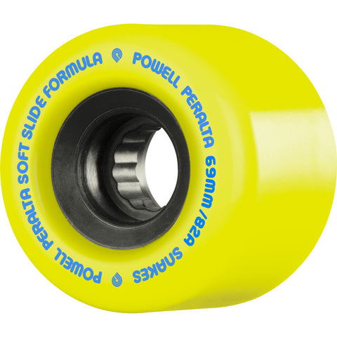 Powell Peralta Snakes Skateboard Wheels 69mm 82A 4pk Yellow