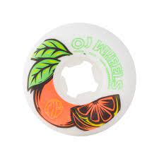 From Concentrate White Orange Hardline 101a Skateboard Wheels OJ