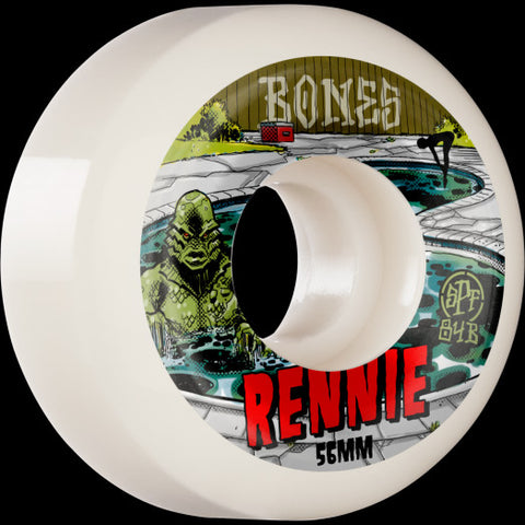 BONES WHEELS SPF SKATEBOARD WHEELS RAPTURE 54MM P5 SIDECUT 81B 4PK WHITE